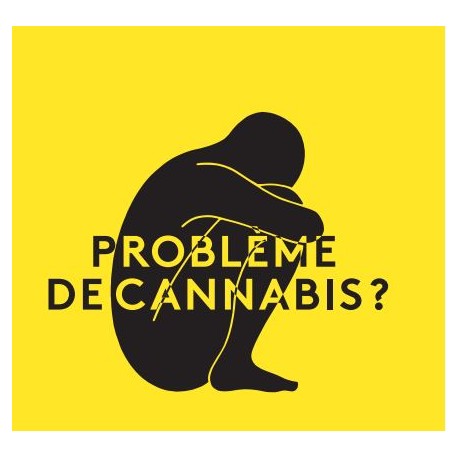 Problème de cannabis ? Carte mémo jaune.