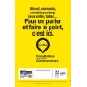 Alcool, cannabis, cocaïne, ecstasy, jeux vidéo, tabac... Pour en parler et faire le point, c'est ici. (Affiche)