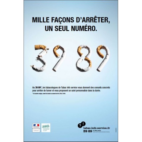 3989 - Mille façons d'arrêter, un seul numéro.