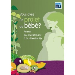 Vous avez un projet de bébé ? Pensez dès maintenant à la vitamine B9... et parlez-en à votre médecin (Affiche)