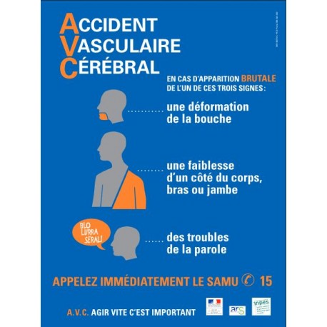 Accident vasculaire cérébral. AVC Agir vite c'est important