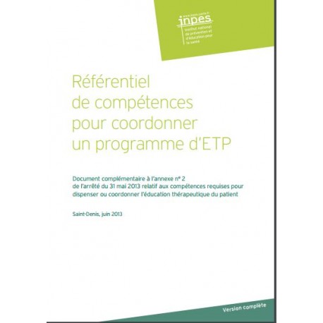 Référentiel de compétences pour coordonner l’éducation thérapeutique du patient dans le cadre d’un programme 