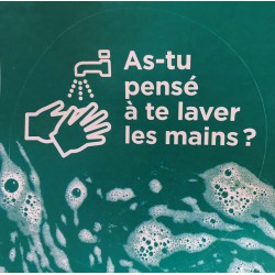 As-tu pensé à te laver les mains ? ( Lot 3 Autocollant)