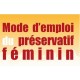 Mode d'emploi préservatif féminin [dépliant]