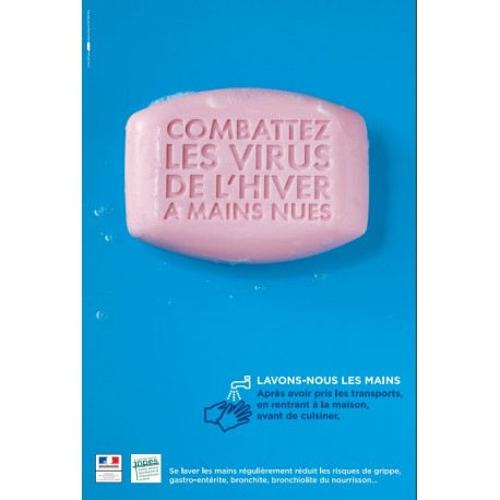 Combattez les virus de l'hiver à main nues (Affiche)