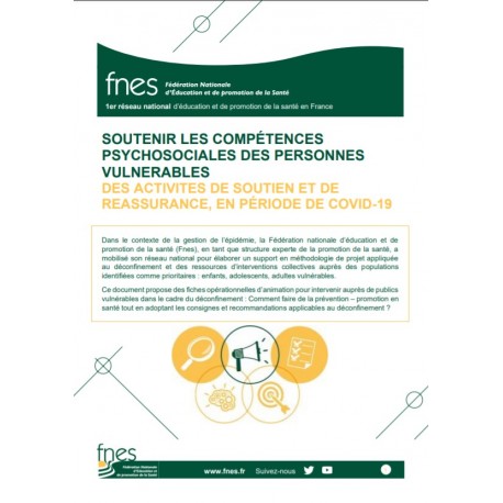 Soutenir les compétences psychosociales des personnes vulnérables