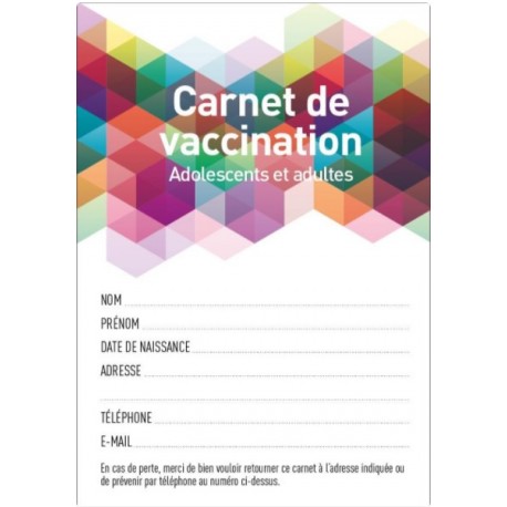 Carnet de vaccination. Adolescents et adultes - 2014.  (Mis à jour en février 2014)