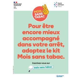 [AFFICHE] Pour être encore mieux accompagner dans votre arrêt adoptez le kit Mois sans tabac(2023)