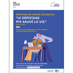 [AFFICHE] Le dépistage m'a sauvé la vie - Dépistage du cancer colorectal