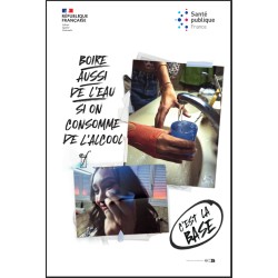 [AFFICHE] Boire aussi de l'eau si on consomme de l'alcool, c'est la base [Affiche 40x60cm]